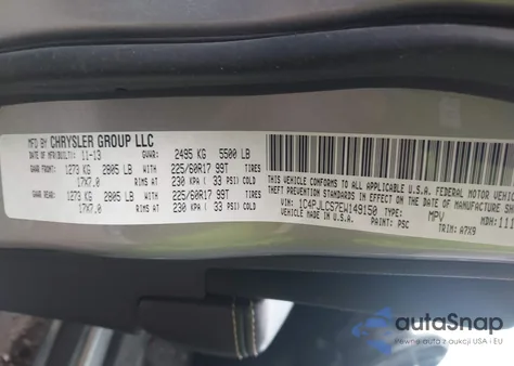 2014 Jeep Cherokee Latitude from USA, damaged, VIN 1C4PJLCS7EW149150
